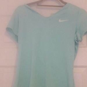Nike V-Neck Turquoise T-shirt